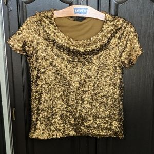 Sequin gold shirt